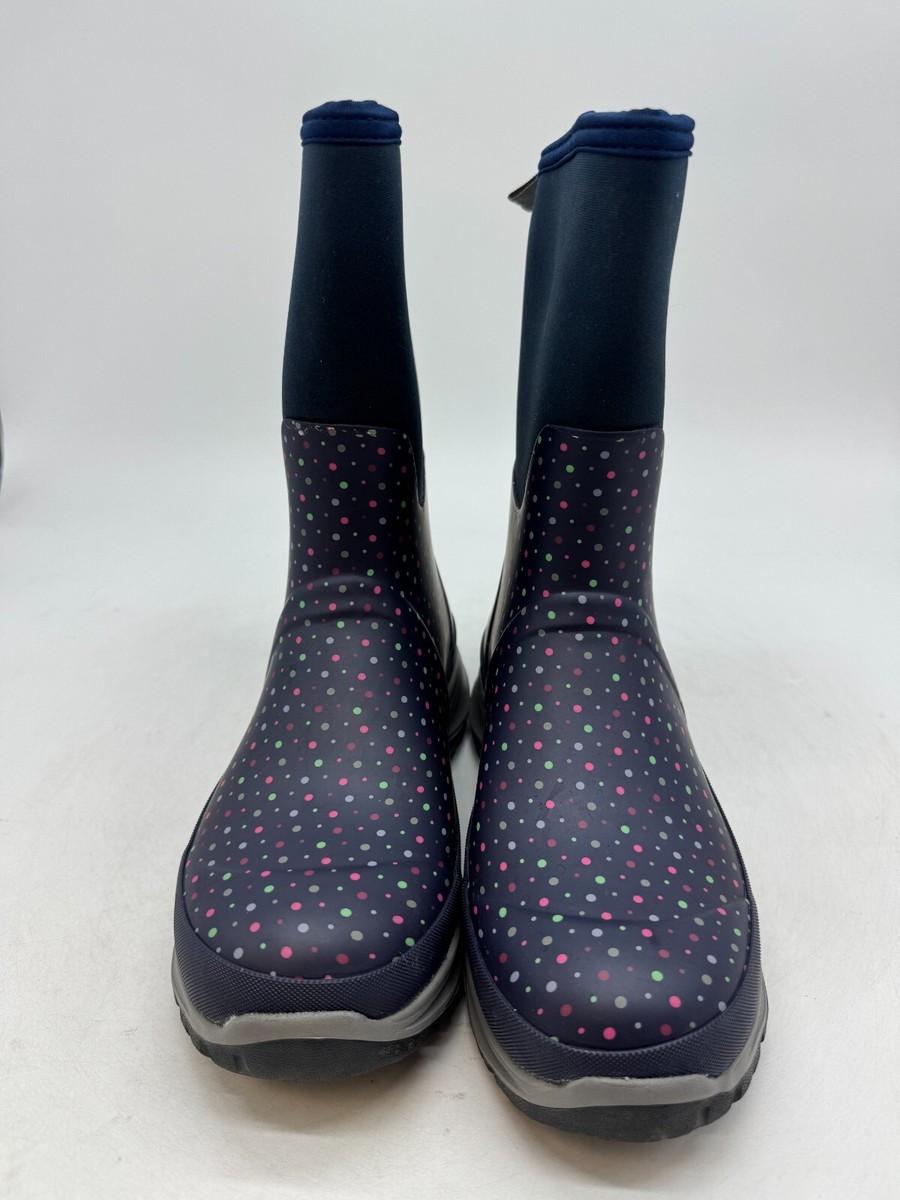 Western Chief Dainty Dot Neoprene Mid Winter Boot Women's Navy