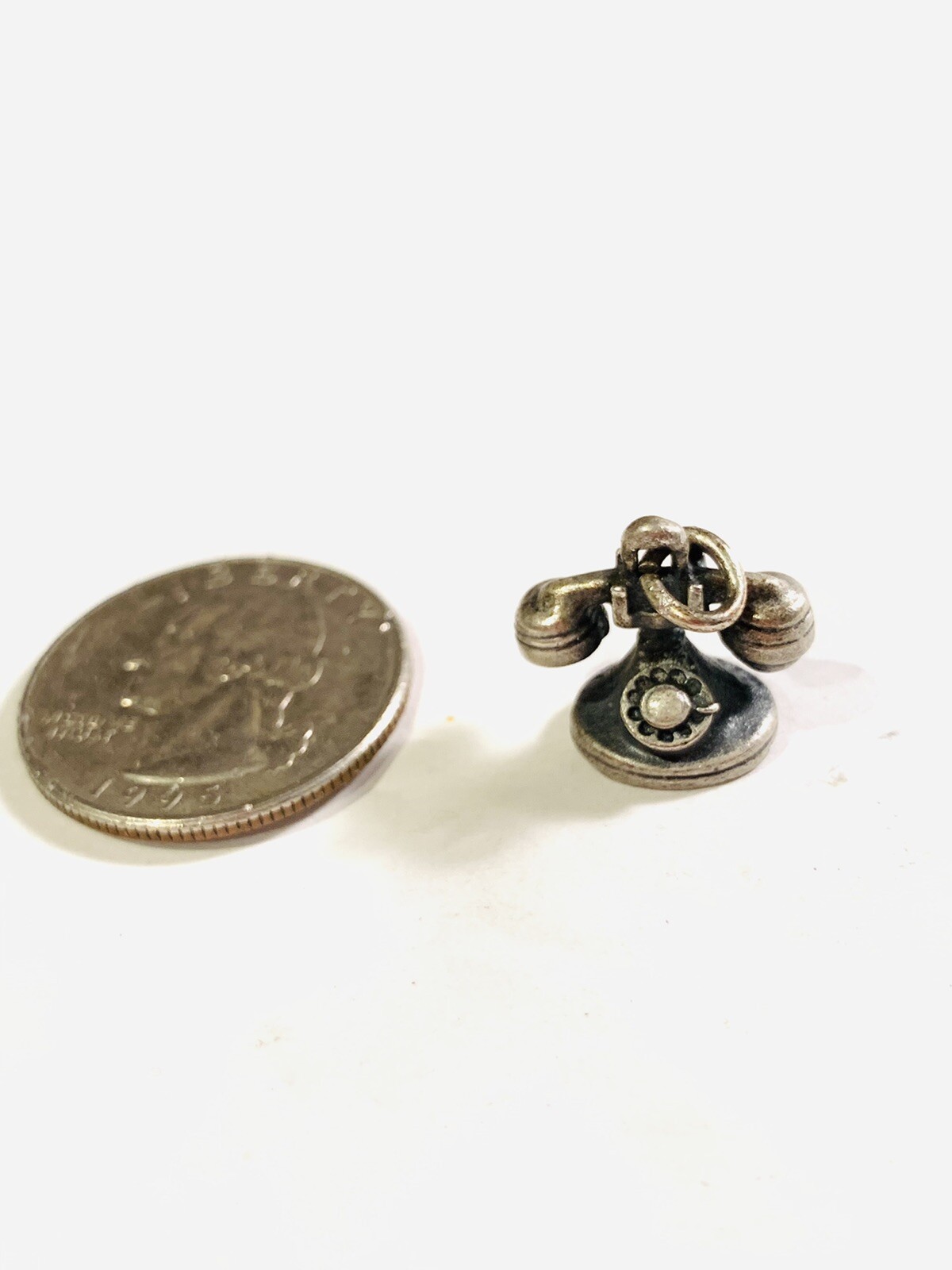 LGB Balfour Sterling Silver Vintage Rotary Phone Charm Gem