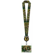 Marvels Loki Zip Lanyard with L Logo Charm and Figure ID Holder NEW UNUSED