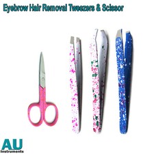 Beauty Eyelash Eyebrow Tweezers Hair Plucking Remover  Cuticle Nail Scissors