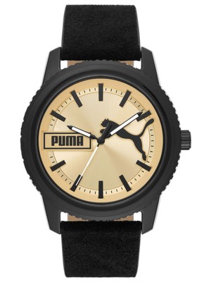 Puma P5106 ULTRAFRESH Uhr Herrenuhr Lederarmband schwarz