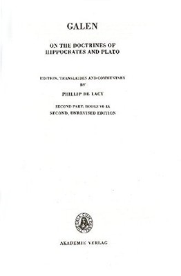 Second Part: Books VI-IX (Corpus Medicorum Graecorum) (German Edition)
