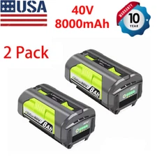 2PCS 8Ah 8.0Ah 40V Battery for Ryobi 40 Volt Lithium OP4050A OP40601