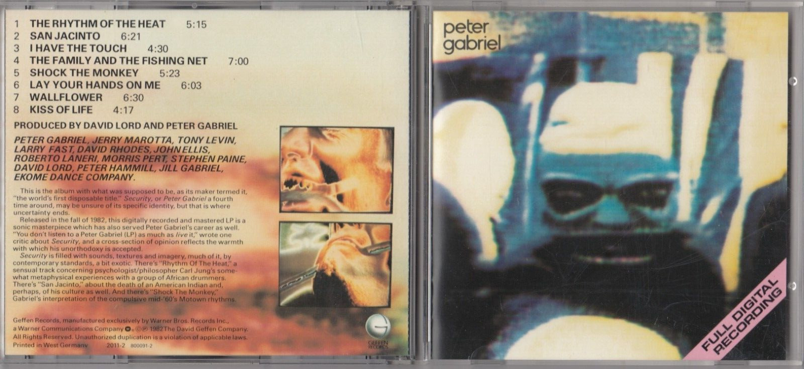 Peter Gabriel - Security (CD 1990 Geffen) 2011-2 EARLY WEST GERMANY TARGET PRESS