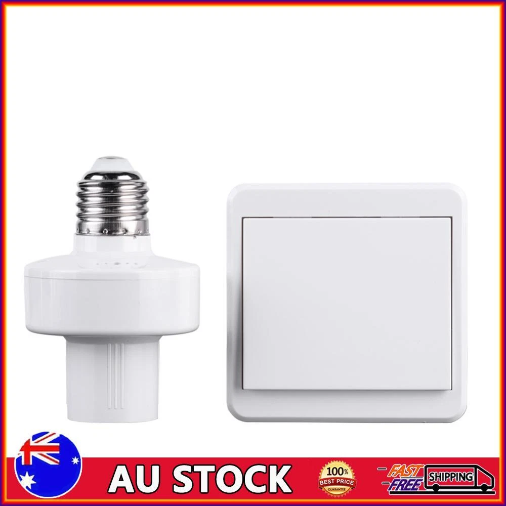 E27 Wireless Light Lamp Holder ON Off Base Switch Socket for LED