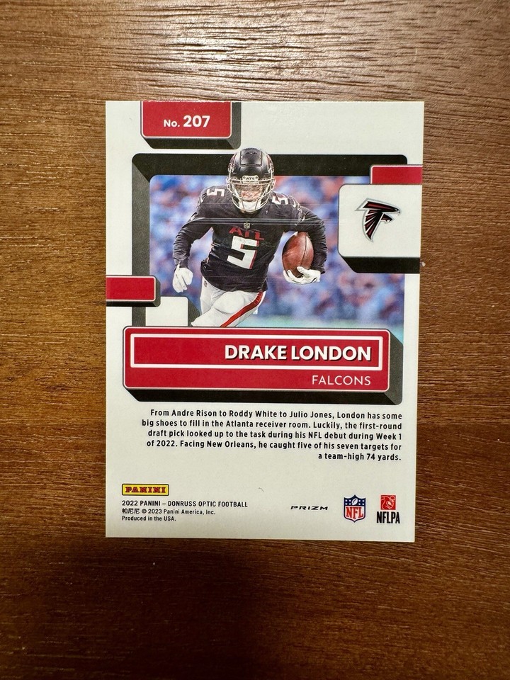 *Rare* 2022 Optic DRAKE LONDON Rocket Rocketship Emoji SSP #207 Rookie ...