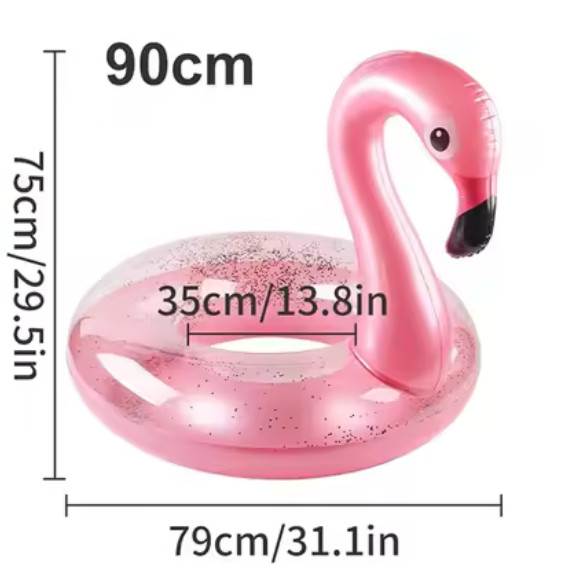 Flotador flamenco inflable 90cm – adulto y niño – verano 2025 piscina