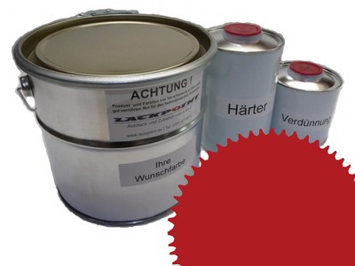 1,5 Liter Set 2K Bodenfarbe Fussboden RAL 3000 Vinyl-Epoxid-Lack Lackpoint Glan