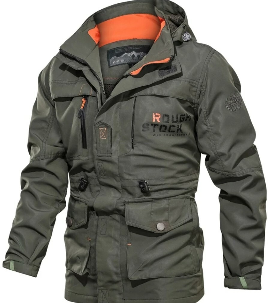 Men's Waterproof Military Bomber Jacket with Multi-Pockets for Autumn Winter-image