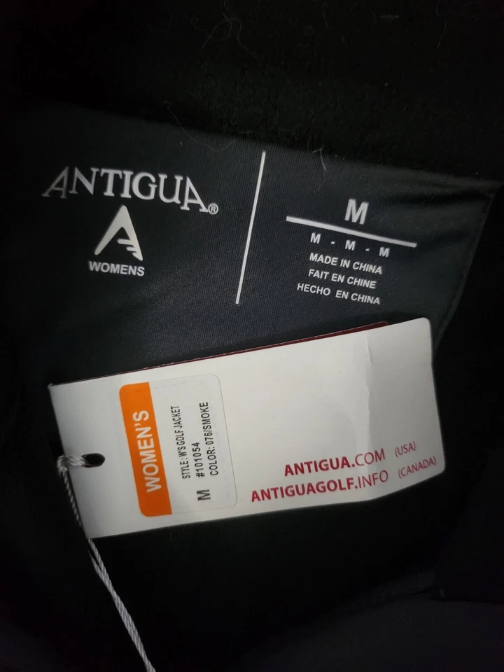 New Oakland Athletics Antigua Full-Zip Golf Jacket Womens Medium Gray - Image 3 of 4