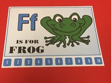 Letter F Frog - Number Sequencing Puzzle, numbers 1-10 Laminated