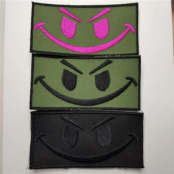 MIL-TEC EVIL SMILE FUN 5 X10 MORALE KLETT AUFNÄHER PATCH AIRSOFT PAINTBALL ARMY FASHION