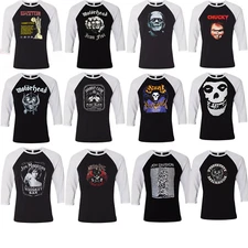 COLLECTION OF CLASSIC PUNK ROCK MEN'S BASEBALL TEE