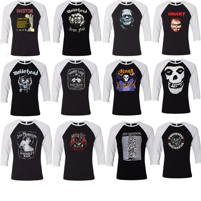 #ad COLLECTION OF CLASSIC PUNK ROCK MEN#x27;S BASEBALL TEE $15.50