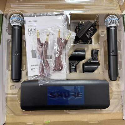 Shure Handheld Wireless Microphone System Come with 2 Microphone BLX288/BETA58A