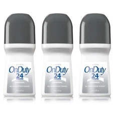 Avon On Duty Original 24 Hour Deodorant 2.6 oz Roll-On Antiperspirant  PACK OF 3