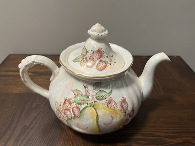 Mason's Crabtree and Evelyn Ironstone Pear & Strawberry Tea Pot -Made in England