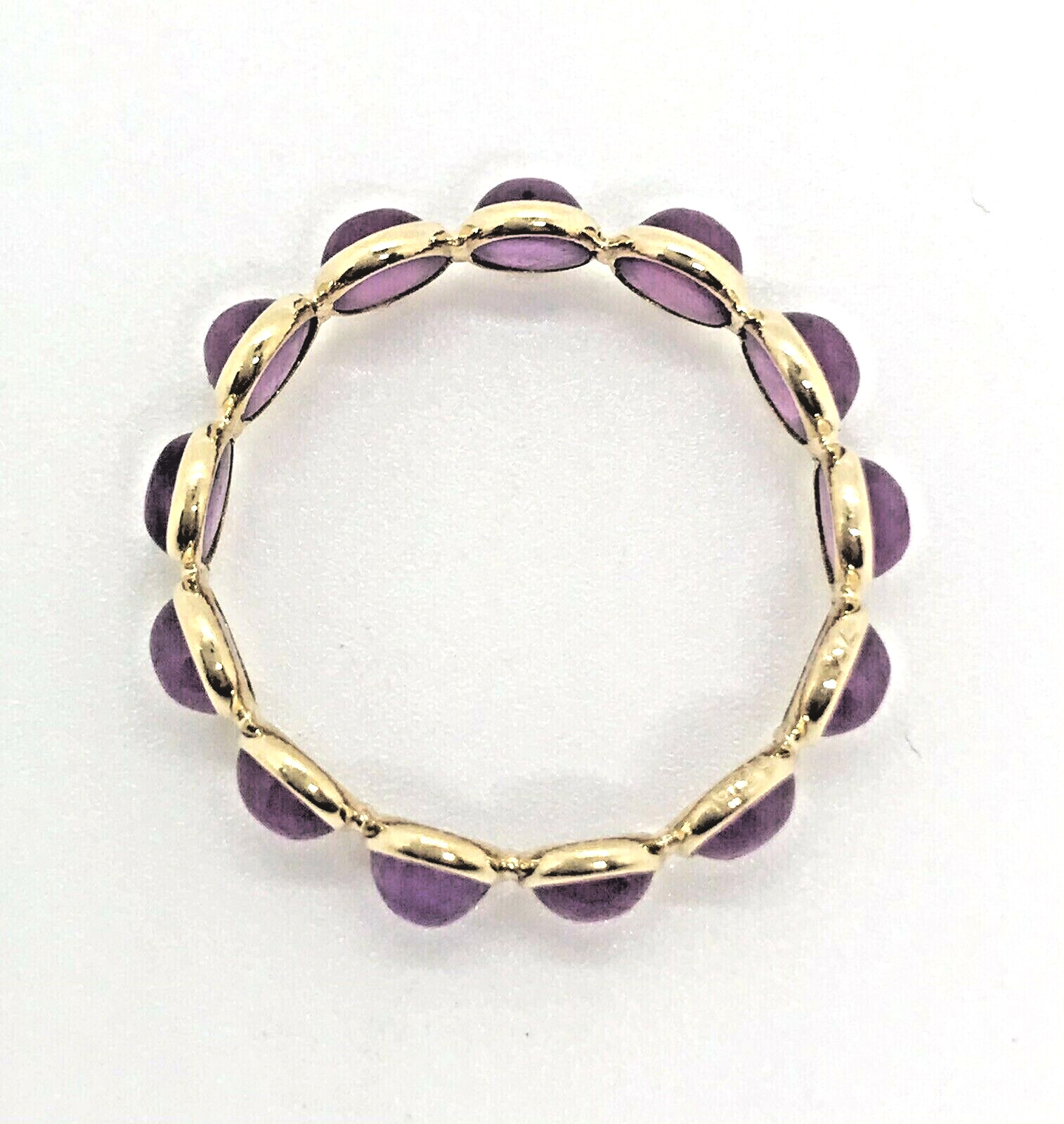 Ruby 18k Yellow Gold Eternity Stackable Wedding B… - image 2