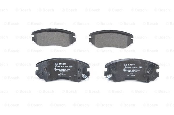Bosch 0 986 424 815 Bremsbelagsatz, Scheibenbremse Vorderachse FÜR Hyundai Hyund-image