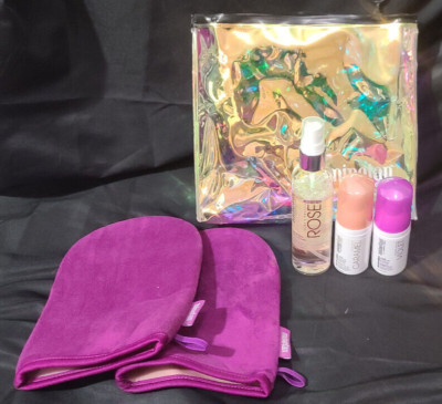  MINE TAN BODY SKIN Rose Super Dark Violet Classic Caramel Purple Mitt Kit 30ml 