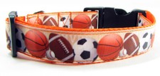 Sports dog collar handmade adjustable buckle collar 1"wide leash