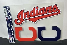 Cleveland Indians Window Decals 3 Decals per Pack WinCraft Multi-Use Decal