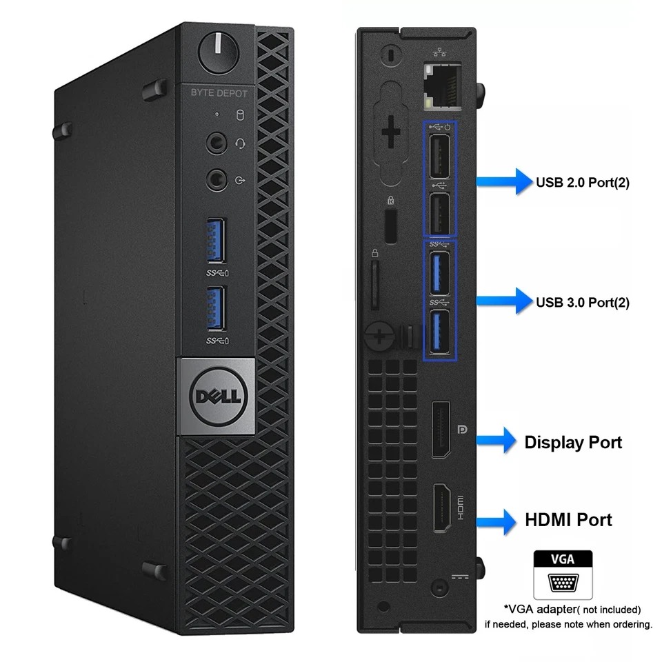 DELL Mini Desktop PC Computer i5 6TH, 16GB RAM 256GB SSD,Windows 11, WiFi BT - Image 2 of 4