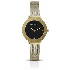 Orologio Donna Ops Objects The One OPSPW-747 Oro Maglia Milano Quadrante Nero