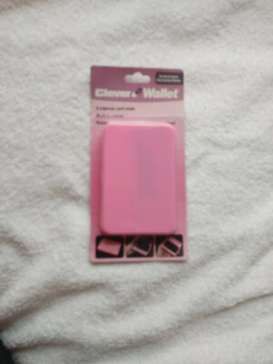 Clever Wallet 6 Internal Card Slots Built In Mirror PINK NIP