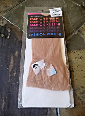 Size 81/2 to 11 Wide Comfort Top Beige Fashion Knee High