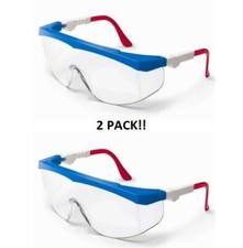  2 pck MCR Safety TK130 Safety Glasses ANSI Z87 Standard UV Protection HR