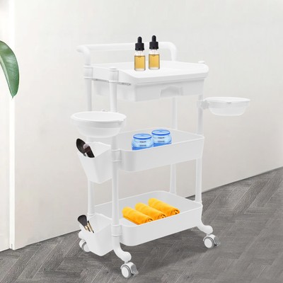 Mobile Beauty Spa Facial Abs Rolling Salon Trolley Rolling Cart Equipment USA