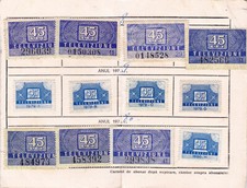 Romania, 1978-1980, TV Subscription Card - Revenue Fiscal Stamps Cinderellas