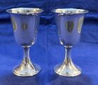 Rare Vintage Gorham / Newport Sterling Silver 1635 Wine Goblet Kiddush Cups S/ 2