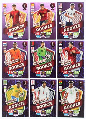 Panini Adrenalyn XL FIFA WM 2022 Qatar - Set 9 Karten Rookie World Cup