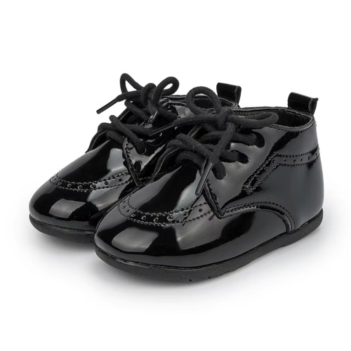 Baby Leather High Top Shoes Kids Classic PU Loafers Oxford Dress for Toddlers