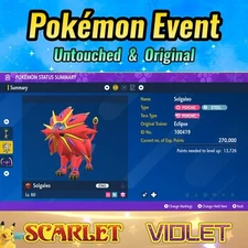✨ Shiny Solgaleo 🟣Event 2019 American Eclipse 🟣 Pokémon Scarlet & Violet