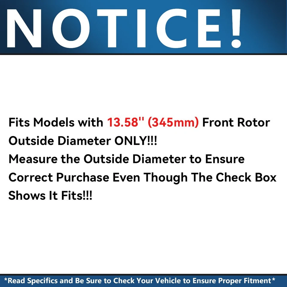 Pastillas de freno rotores delanteros de 345 mm para Dodge Charger Magnum Challenger Chrysler 300 Foto 2 de 4