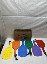 Pick-A-Paddle Table Tennis Paddles, 10-1/2 x 6 Inches, Set of 6