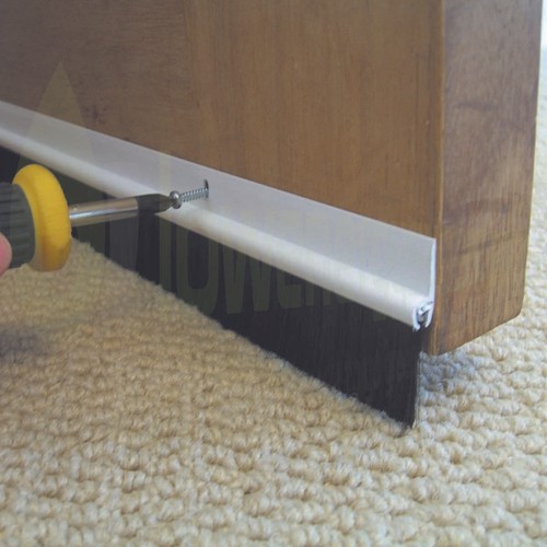 Door Draught Excluder Brush Strip Bar 25 mm Stormguard Heat Seal Energy Savings - Picture 17 of 18