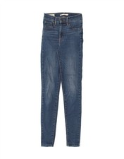 Levi's Damen Mile High Super Skinny Jeans W24 L29 Blau Baumwolle BT21