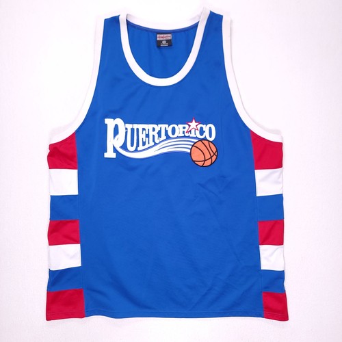 Celebrity By Design Puerto Rico Basketball Jersey Mens 4XL Blue Stitched #22