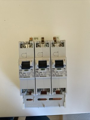 ABB S701 SLS E25A, 3 Stück mit Trägerplatte /801