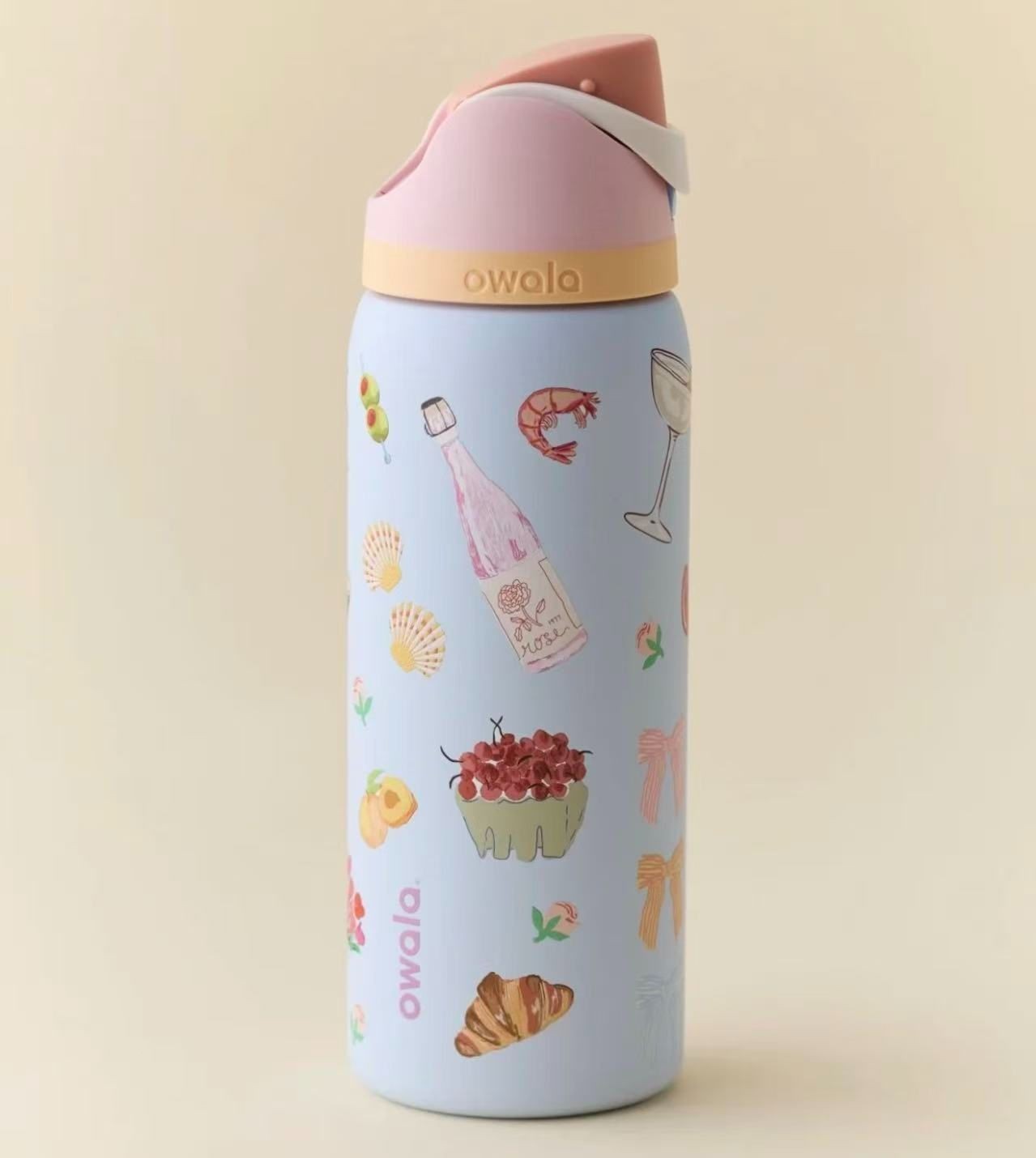 Owala / Picnic Prep / 32oz Free Sip Limited Edition / UO Exclusive Blue Pink New
