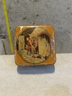 Rare King Alfred Cakes Vintage Advertising Metal Cookie Tin 6.5” Square