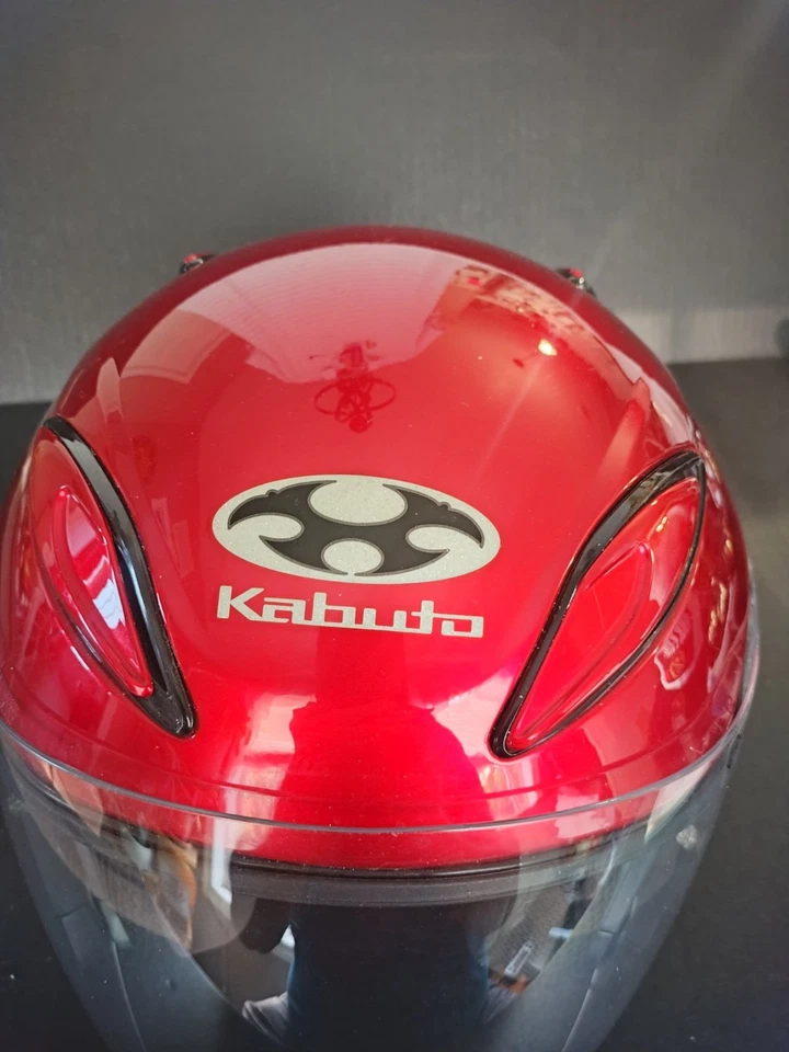 Casco de motocicleta Kabuto Avand II abatible con visera a prueba de niebla talla pequeña rojo Foto 3 de 4