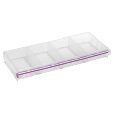 Craft Mates Bead Organizer and 4 Locking Compartments 2XL , Clear Lids