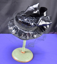 Patton Black Facinator hat with bow