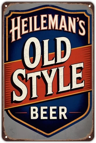 Heileman's Old Style Beer Tin Metal Signs Home Décor Vintage Brewery Advertising