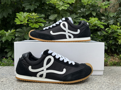 LOEWE Ballet Runner 2.0 Black Bnd White Men's LLBR282X01-1102  